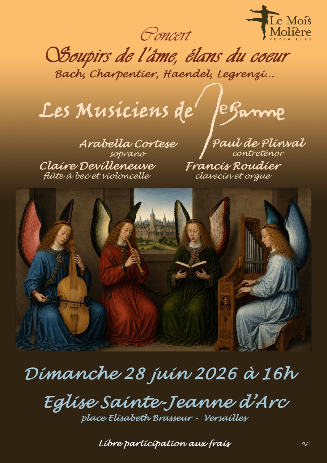 concert baroque, dimanche 28 juin 2026, 16h à Versailles